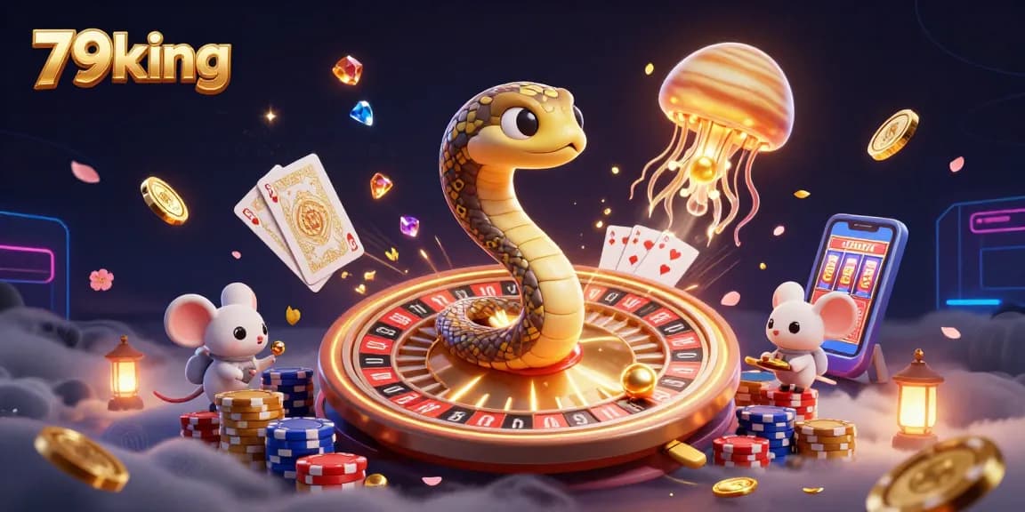 79king showcases an engaging cosmic roulette scene with vibrant characters and casino elements.