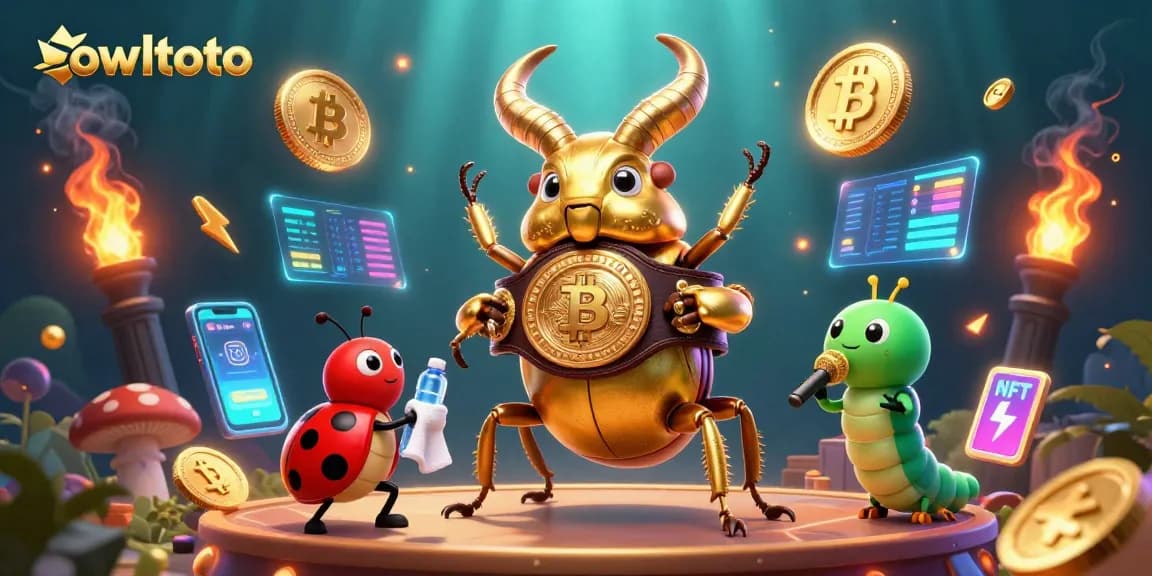 Engage with owltoto's vibrant casino world through a stunning 3D illustration showcasing dynamic characters.