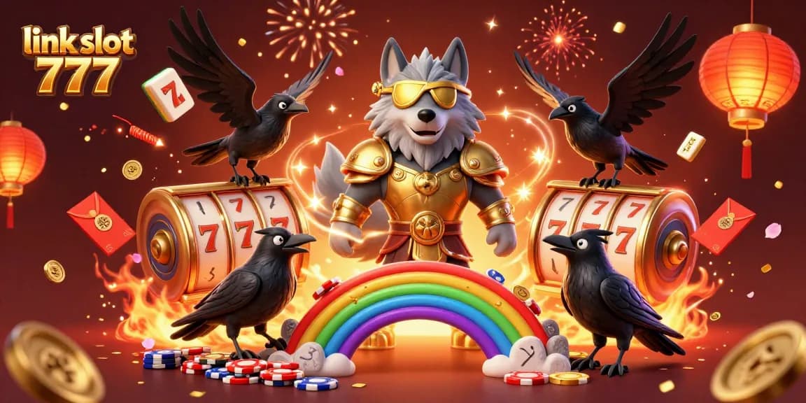 Engage with link slot 777, as Odin and his ravens explore a vibrant 3D casino landscape.