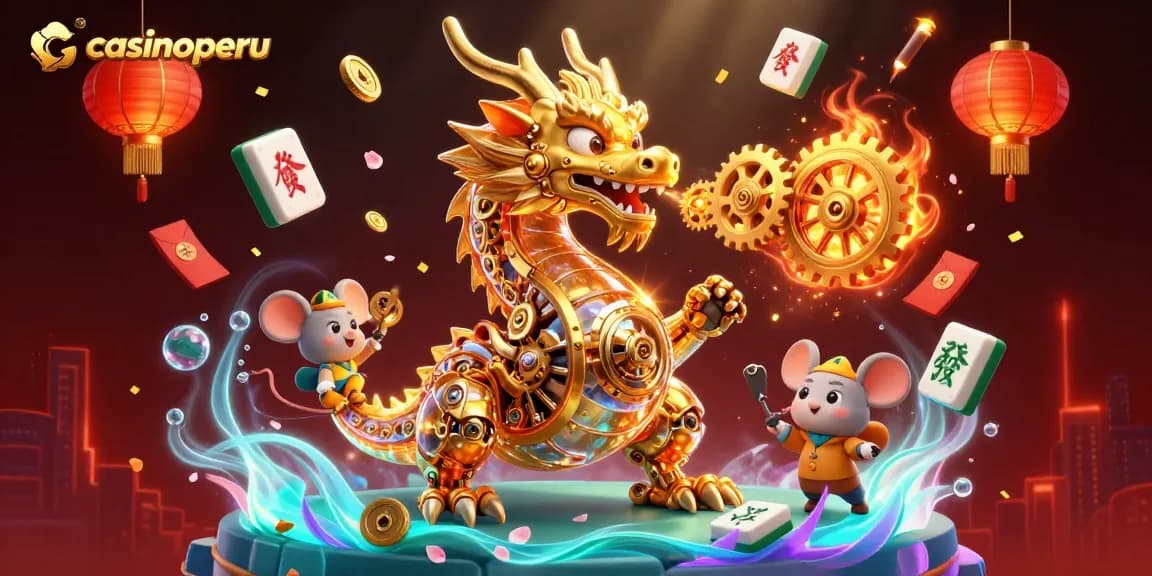 Los jugadores de casinoperu disfrutan de una emocionante sesión de juegos rodeados de símbolos y efectos vibrantes.