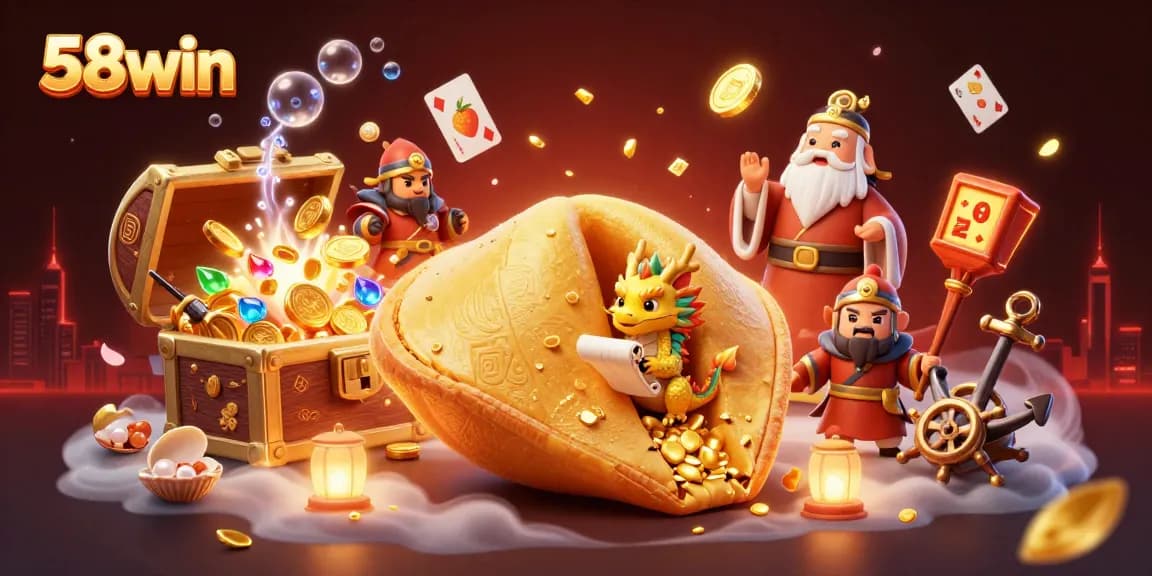Experience thrilling wins with 58win's vibrant casino adventure featuring golden treasures and games.