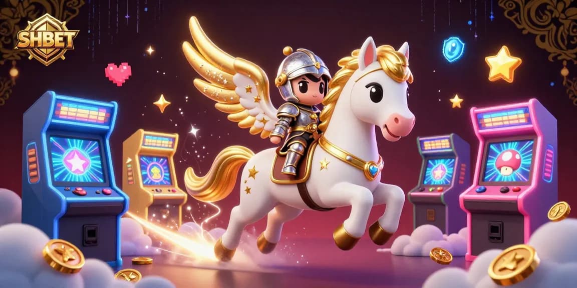 SHBET captivates players with a vibrant 3D gaming world filled with colorful arcade elements and thrilling casino visuals.