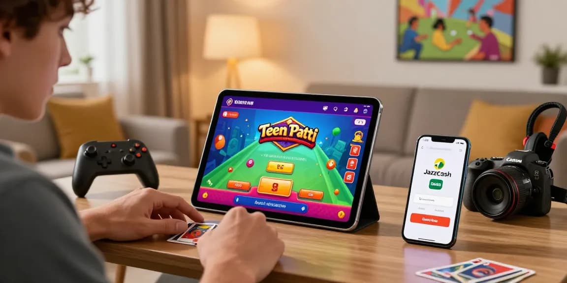 Engaged player enjoying Teen Patti on https://cardrummyapp.com.pk/ showcasing vibrant gaming interface and smooth interactions.