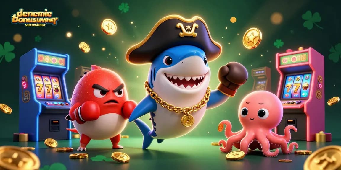 Engage with denemebonusuverensiteler in a lively scene featuring characters enjoying casino games.