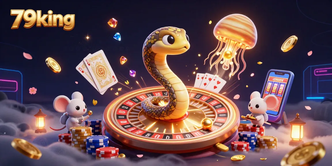 79king showcases an engaging cosmic roulette scene with vibrant characters and casino elements.