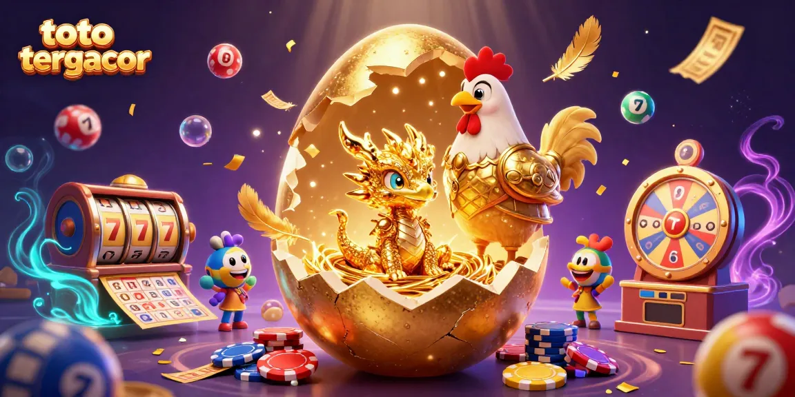 Experience excitement at toto slot tergacor with a golden dragon, vibrant slots, and festive casino elements.