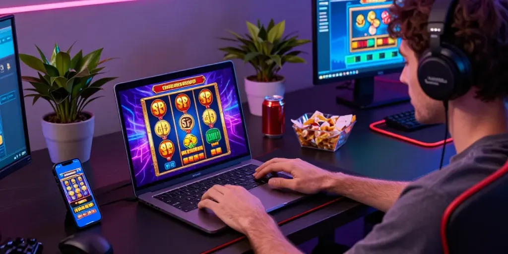 Pengguna menikmati permainan online di DIANA4D dengan tampilan modern dan akses mudah.