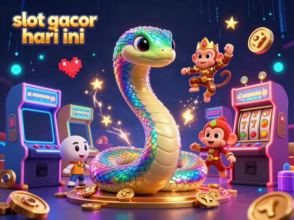 Menang besar dengan slot gacor hari ini saat bermain mesin slot berwarna-warni dan simbol keberuntungan.