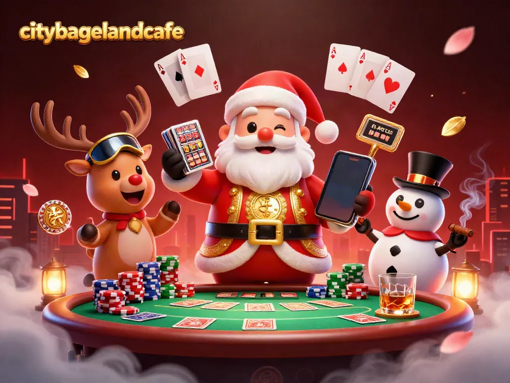 Permainan slot di citybagelandcafe, Santa Claus dan teman reindeer bersiap untuk jackpot.