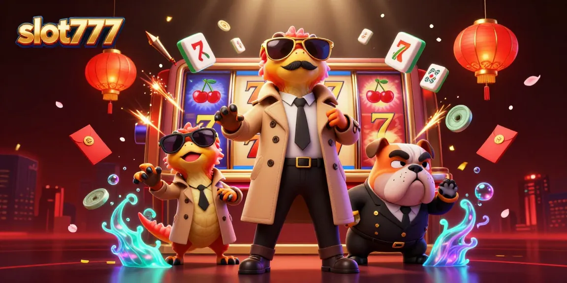 Experience excitement with slot777 as three raptors cleverly disguise themselves to enter a VIP casino lounge.