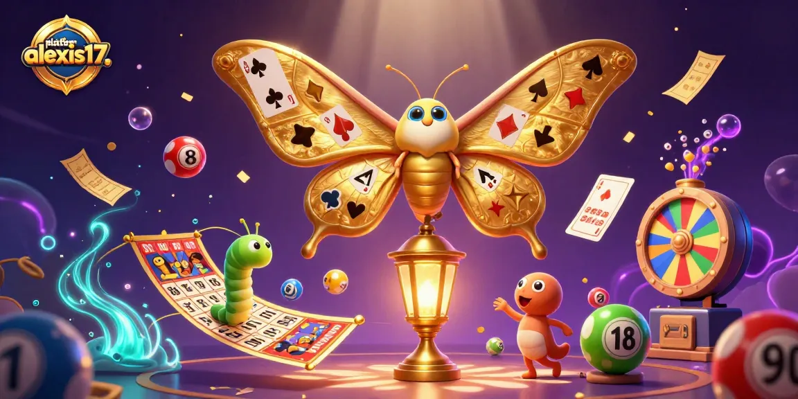 Gambar dinamis platform alexis17, menampilkan karakter kasino dengan efek lotere yang menarik.