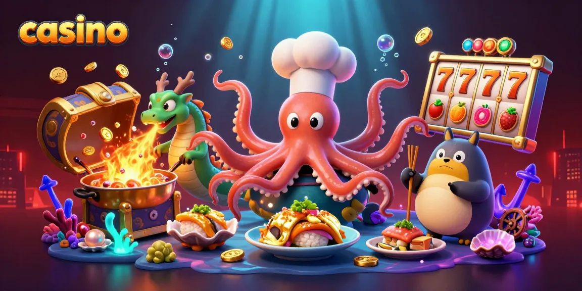 Experience vibrant casino action with 3D characters celebrating wins and treasures.