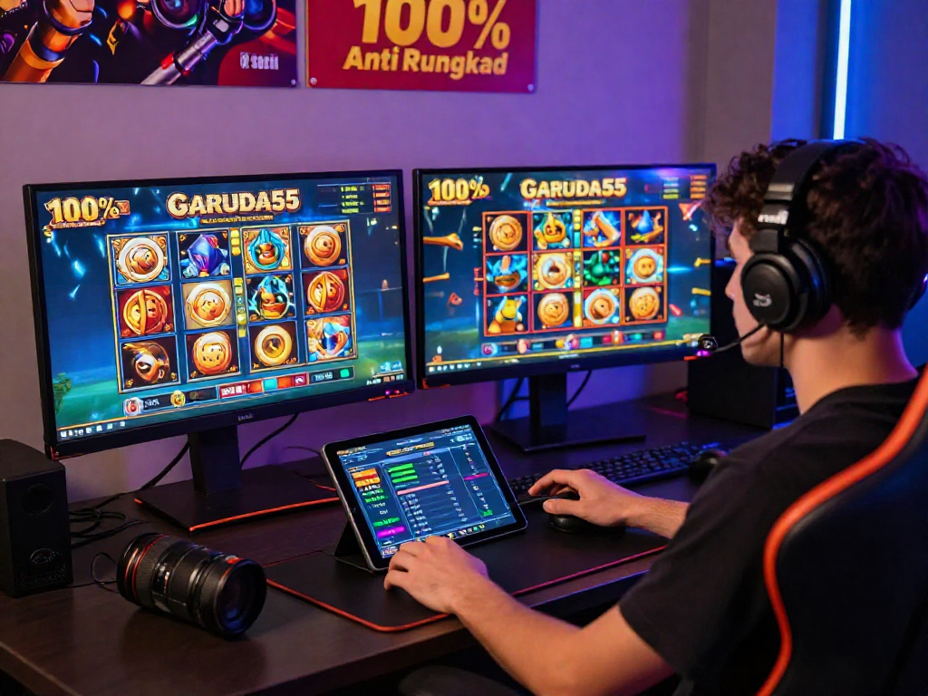 Exciting gaming scene at https://garuda55.com/ showcasing vibrant slot games and promotions.