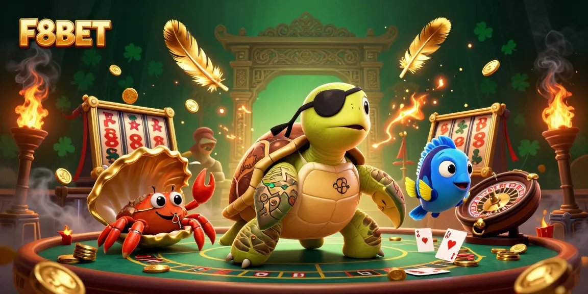 Experience thrilling gambling action at F8BET with vibrant characters and dynamic casino elements.