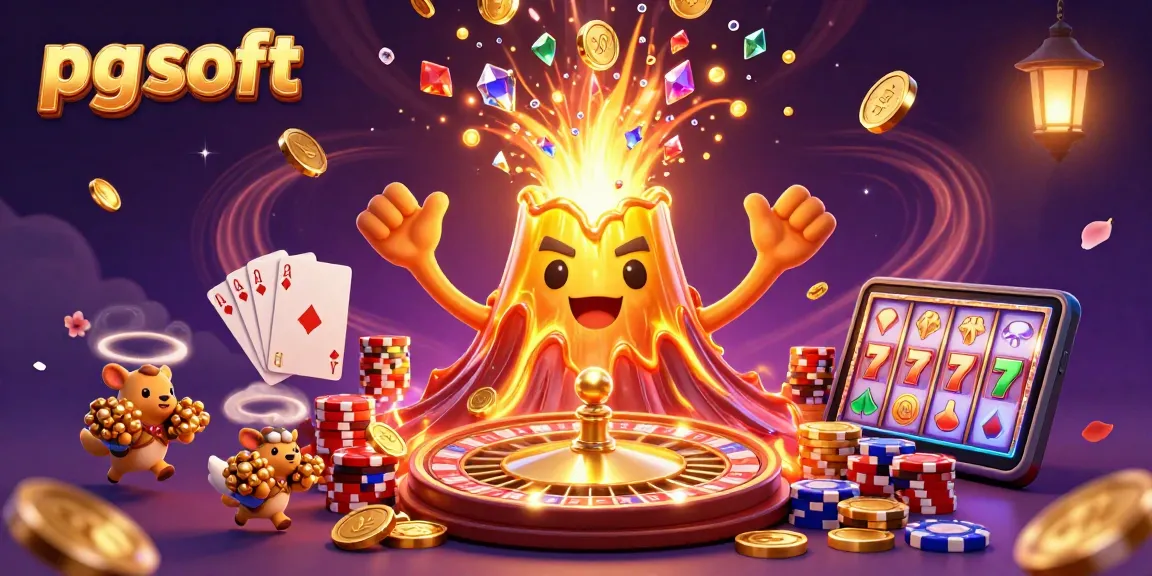 Experience thrilling gameplay with pg soft as golden coins and treasures erupt from the victorious volcano.