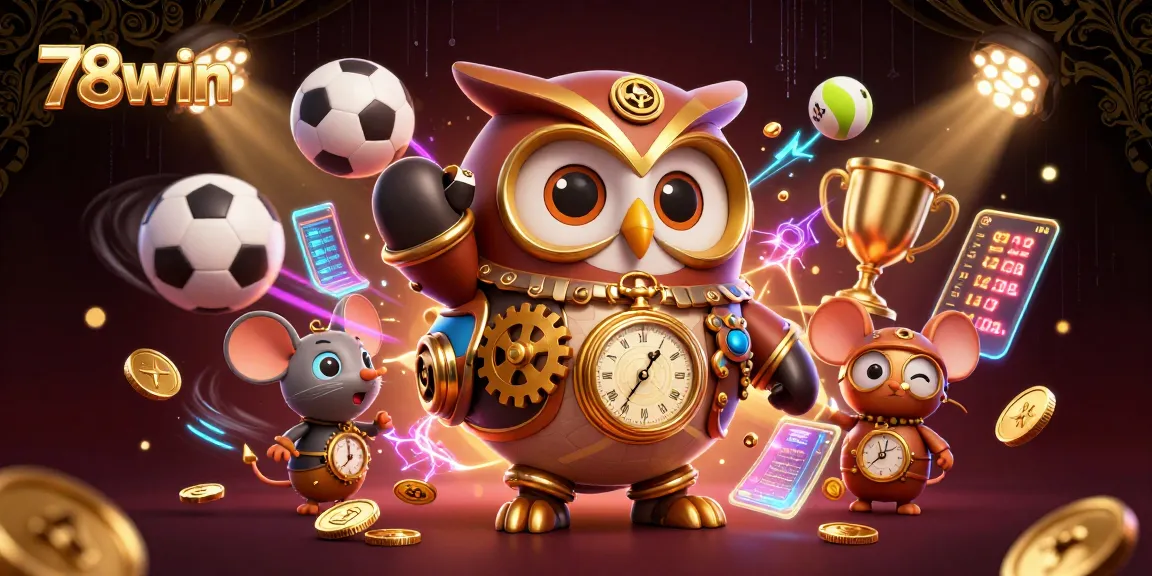Experience thrilling wins at 78win with a vibrant, action-packed casino scene featuring sports and fantasy elements.