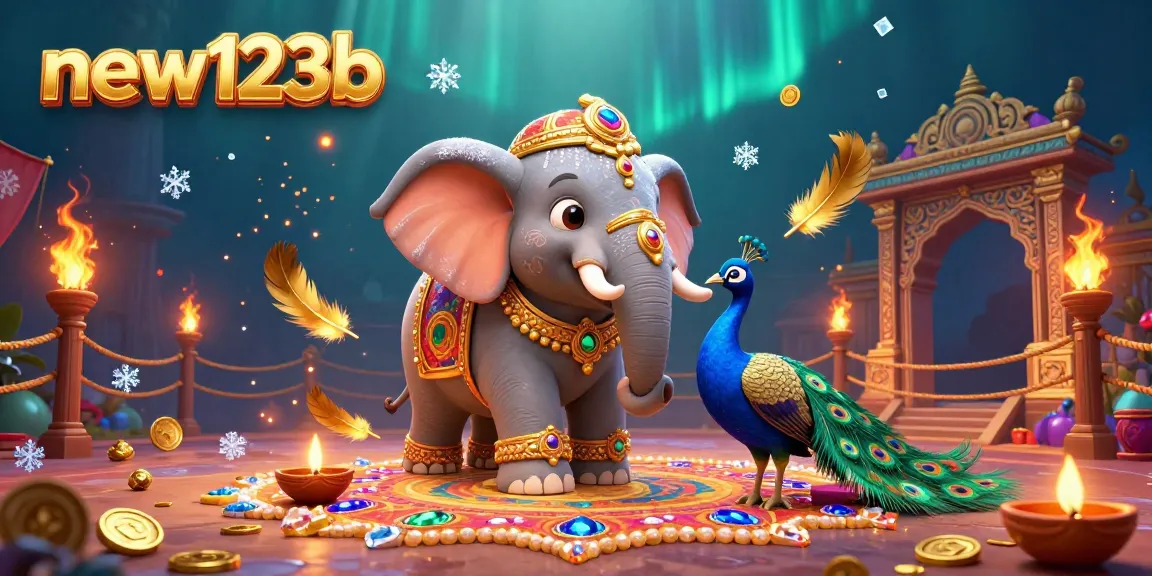 Unleash luck and winning potential at new123b with vibrant 3D gaming elements and festive characters.