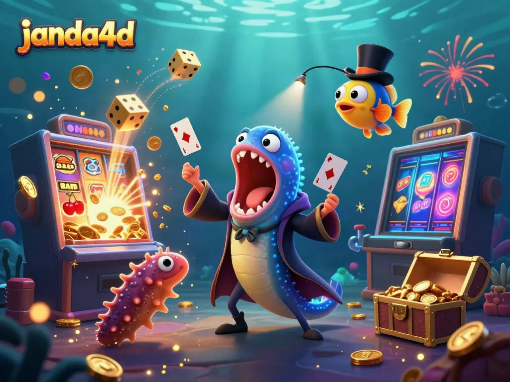Permainan menarik di JANDA4D dengan ilustrasi 3D kartu dan slot yang menggoda