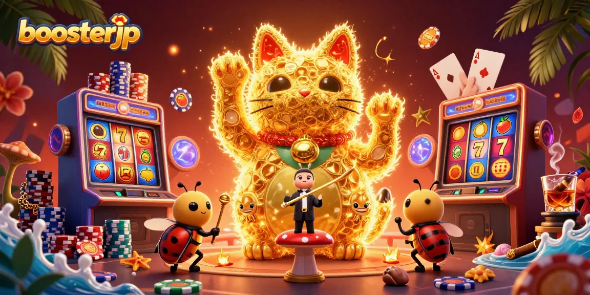 Experience thrilling slots and wins with boosterjp in this vibrant casino scene.