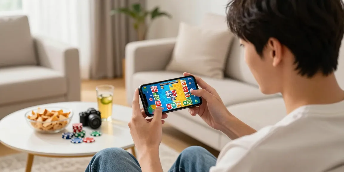 Play and install Card Rummy APK on a smartphone in a cozy gaming setup with vibrant graphics.