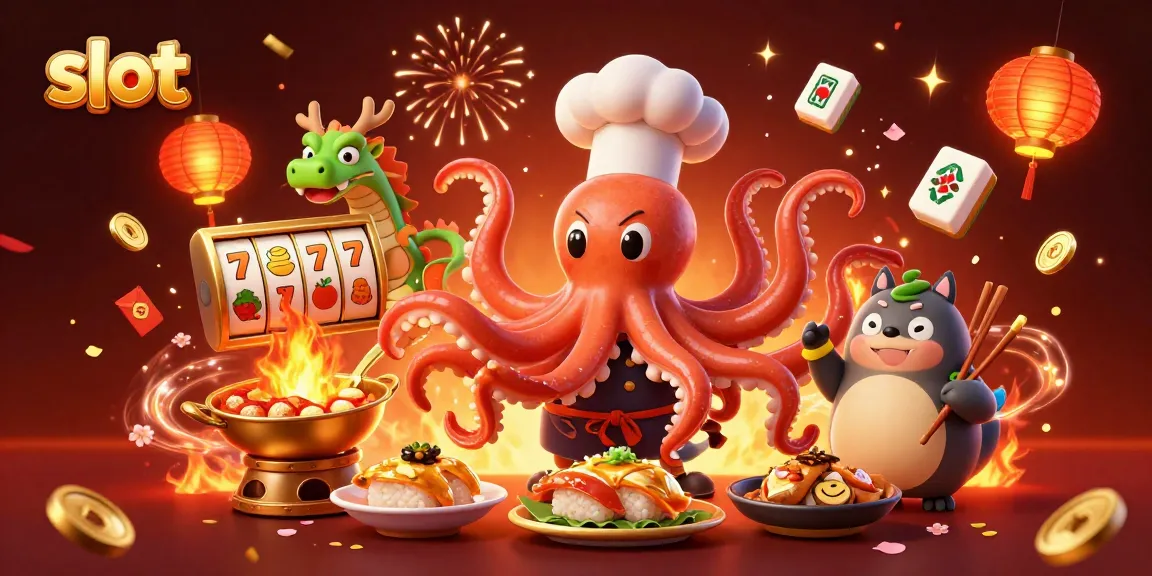 Slot menang dengan jackpot dalam gambar ilustrasi yang kaya warna dan detail.