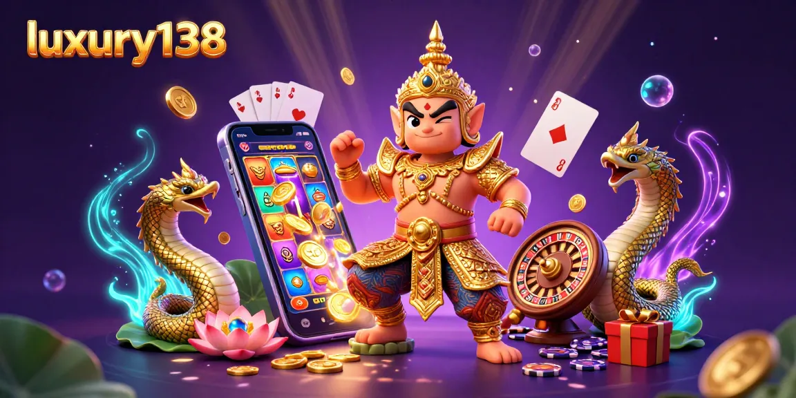 Experience exciting slot gameplay with luxury138's dynamic casino scene featuring vibrant characters and elements.