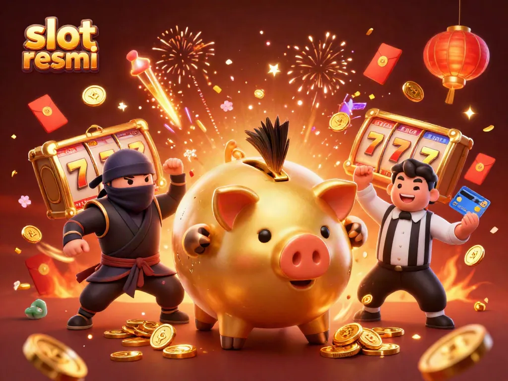 Experience exhilarating fun with slot resmi in this engaging, colorful casino scene featuring iconic characters.