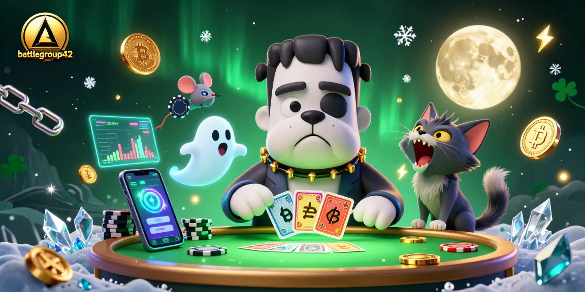 Watch the Frankenstein bulldog at battlegroup42 dealing cards in a thrilling 3D casino scene.