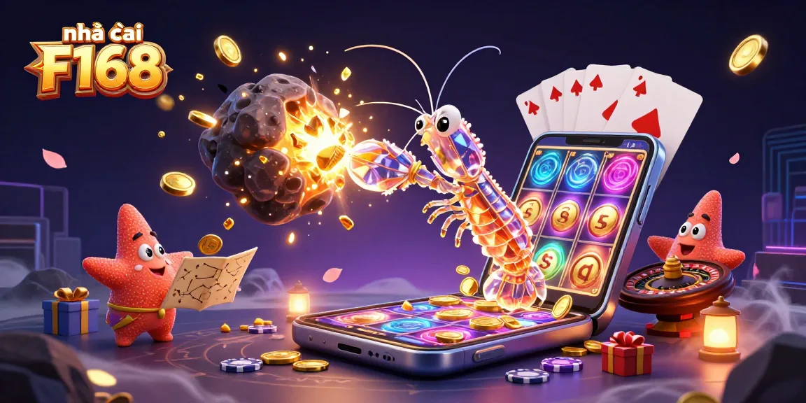 Experience gaming excitement with nhà cái F168 through vibrant casino characters and action-packed illustrations.