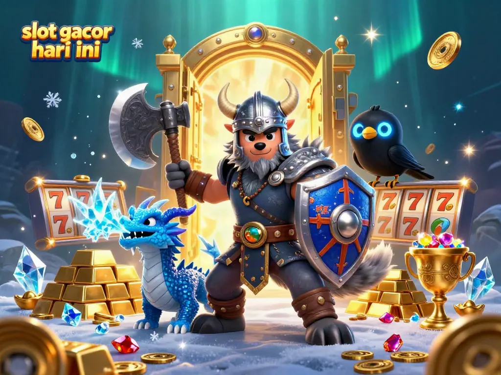 Engage with slot gacor hari ini through dynamic characters while winning treasures in a thrilling casino scene.
