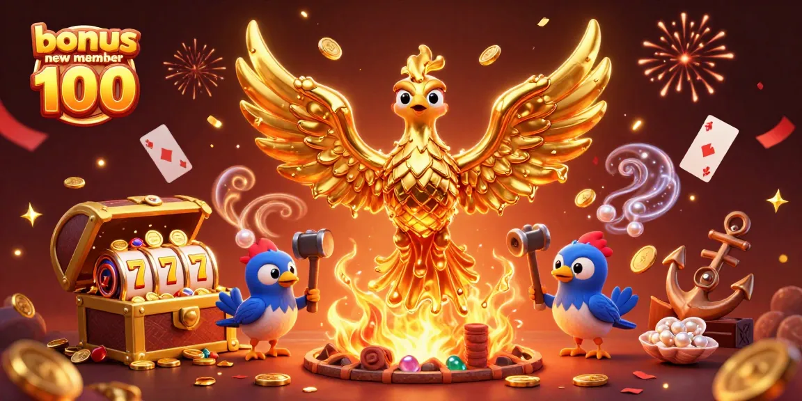 Experience the thrill of winning with bonus new member 100 in a dynamic casino scene filled with excitement.