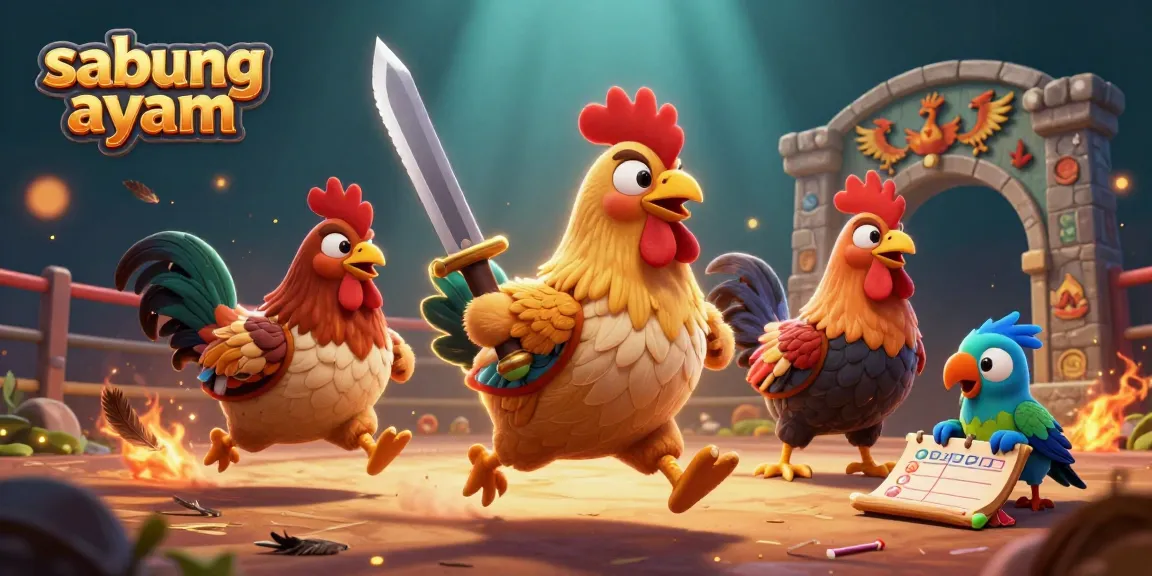 Join the cockfighting action with sabung ayam champions in a vibrant arena, showcasing intense competition and scoring.