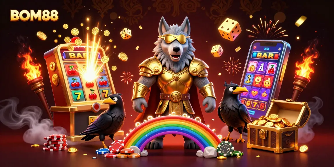 Join the excitement at BOM88 with a captivating 3D illustration showcasing a jackpot explosion!