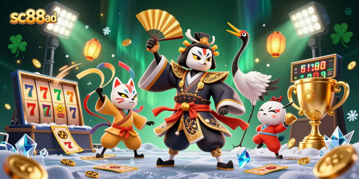 Spin the reels at sc88ad with a dynamic 3D kabuki warrior and winning jackpot elements for an immersive gaming experience.