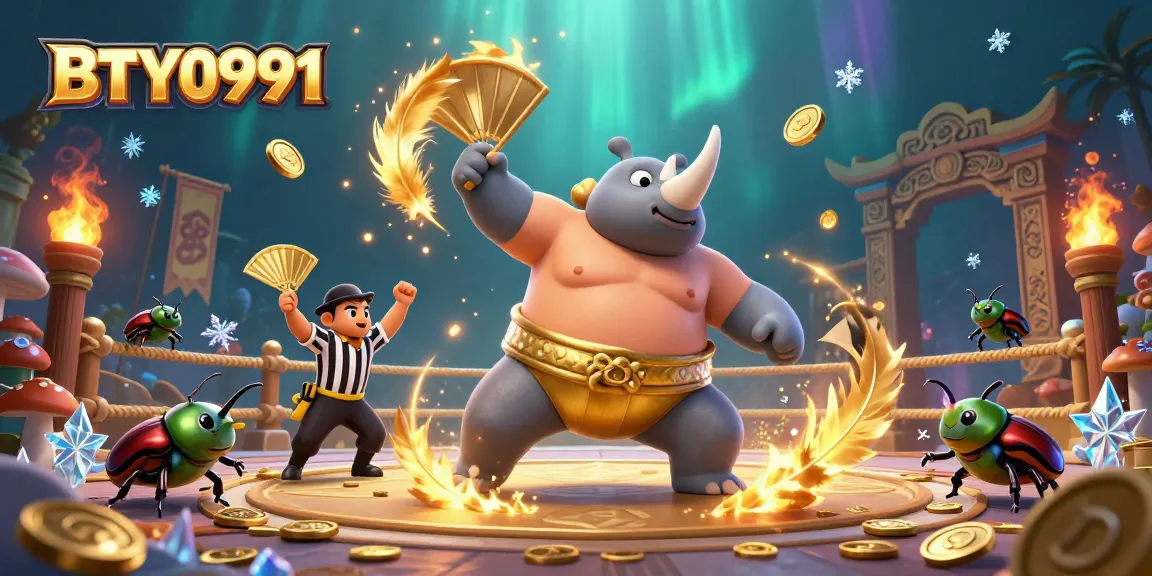 Experience BTY0991 with a dynamic showdown featuring a beetle champion in an exciting casino arena.