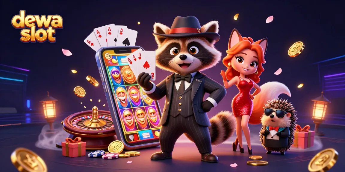 Permainan dewa slot penuh warna dengan ratusan koin emas dieksplorasi dalam ilustrasi kasino.